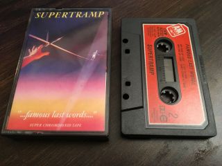 Supertramp Famous Last Words Cassette Tape 1982 A&m Rare