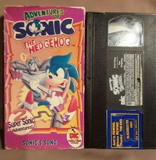 Adventures Of Sonic The Hedgehog: Sonics Song,  Vhs,  Rare Htf,  ✨