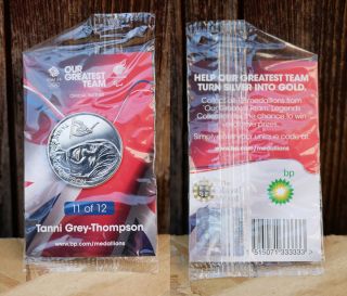 Team Gb Olympic 2012 Tanni Grey - Thompson Coin Rare Coin By Royal & Bp