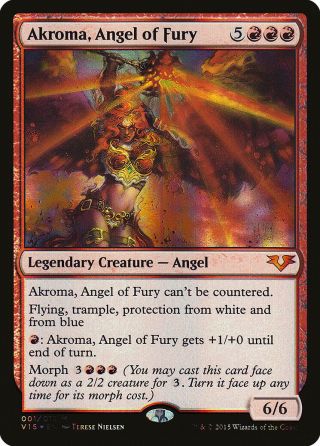 Akroma,  Angel Of Fury Foil From The Vault: Angels Nm - M Mythic Rare Card Abugames