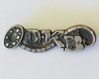 Dkb Trumpet Horn Retro Club Brooch Badge Pin Rare Vintage (h8)