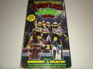 Teenage Mutant Ninja Turtles - The Coming Out Of Their Shells Tour Vhs 1990 Rare
