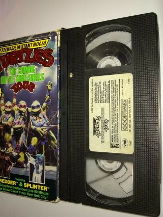 Teenage Mutant Ninja Turtles - The Coming Out Of Their Shells Tour VHS 1990 Rare 4