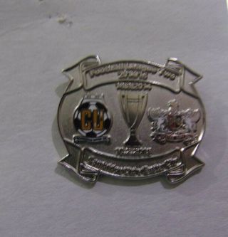 Cambridge United Exeter City Ultra Rare Silver Coloured 2014/15 Badge