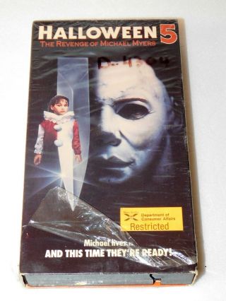 Halloween 5 Rare & Oop Horror Movie Cbs Fox Home Video Release Vhs
