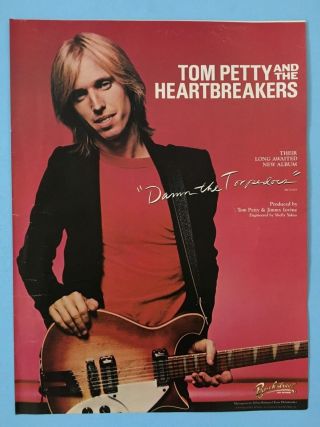 Tom Petty & The Heartbreakers Rare 1979 11x14.  5 " Advert