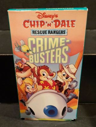 Rare Walt Disney Chip N Dale Rescue Rangers - Crime Busters - (vhs,  1991)