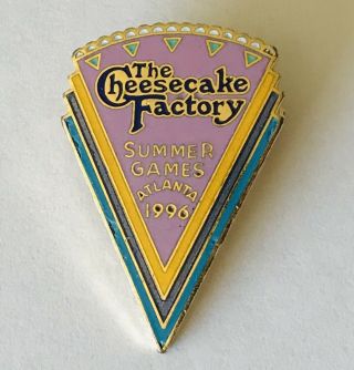 The Cheesecake Factory Atlanta 1996 Olympic Games Pin Badge Rare Vintage (a6)