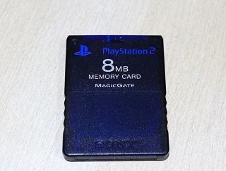 Rare Ps2 Midnight Blue 8mb Memory Card Official Sony Playstation 2cleaned