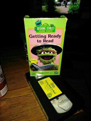 Sesame Street: Getting Ready To Read (vhs) Big Bird.  Vg Cond.  Rare.  Muppets Kids