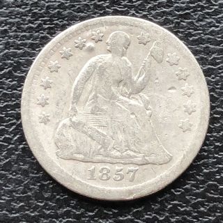 1857 Seated Liberty Half Dime 5c Better Grade Philadelphia Rare 11511