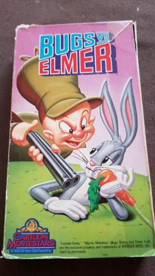 Rare Looney Tunes Bugs Bunny Vs Elmer Vhs (cartoon Moviestars)