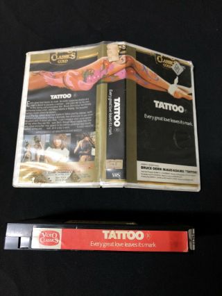 Rare Deleted 1980’s Tattoo (video Classics Gold) Clamshell Vhs Video (rated R)
