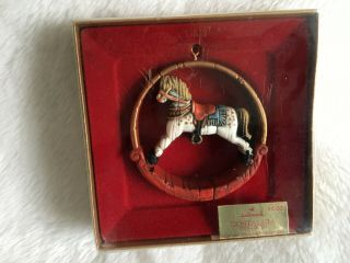 Vintage Hallmark Ornament Rare 1975 1976 Nostalgia Rocking Horse W/box