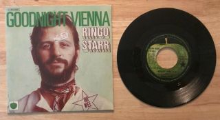 Rare French Sp The Beatles Ringo Starr Goodnight Vienna (different Back Sleeve)