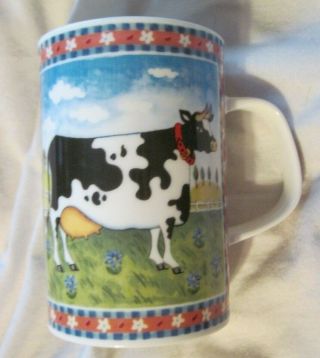 Dunoon Barnyard - Cow Design - Jane Brookshaw Fine Bone China Mug/cup Rare