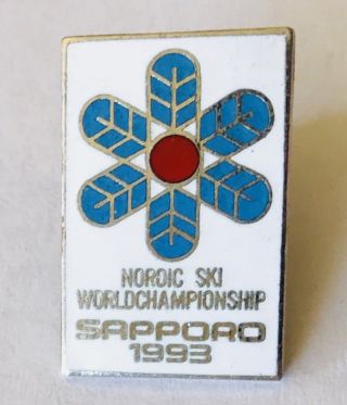 Nordic Ski World Championship Sapporo 1993 Pin Badge Sport Rare Vintage (d6)