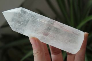 Top 348g Rare Natural Clear Calcite Crystal Points Healing A64