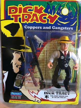 Dick Tracy Action Figure 1990 Playmates Vintage Rare Coppers And Gangsters Nrfp