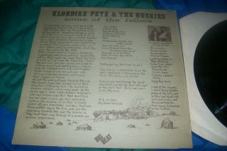KLONDIKE PETE & THE HUSKIES SOME OF THE FELLERS LP RARE FOLK COUNTRY ROCK 2