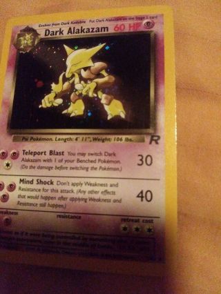 Dark Alakazam 1/82 Team Rocket Holo Foil Rare Pokémon Tcg Card Lp,  Bonus
