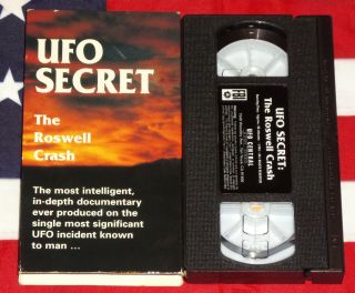Ufo Secret The Roswell Crash Vhs Conspiracy Documentary Video Area 51 Rare