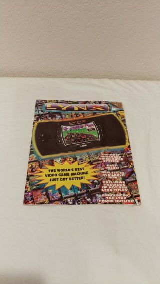 Vintage Atari Lynx Advertisement Booklet 1991 Rare 31 Pages