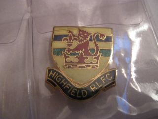 Rare Old Highfield Rugby League Football Club (1) Enamel Broochpin Badge