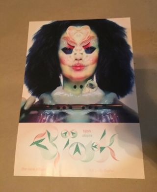 Bjork Utopia 11x17 Official Promo Poster 2017 One Little Indian Rare