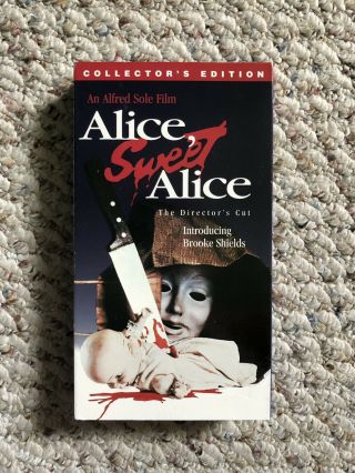 Alice,  Sweet Alice (vhs 1976) Rare Horror Collectible Cult - Brooke Shields