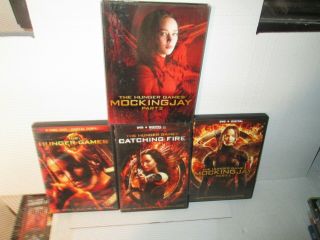 The Hunger Games 1 2 3 & 4 Rare Quadrilogy Dvd Set Jennifer Lawrence (4 Disc)