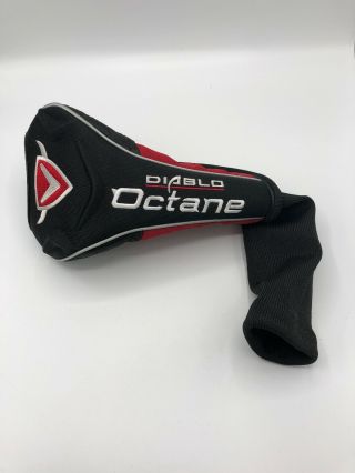 Callaway Diablo Octane Golf Club Driver Head Cover Black Red Rare