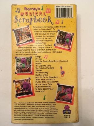 Barney ' s Musical Scrapbook (VHS,  1997) Educational Rare 3