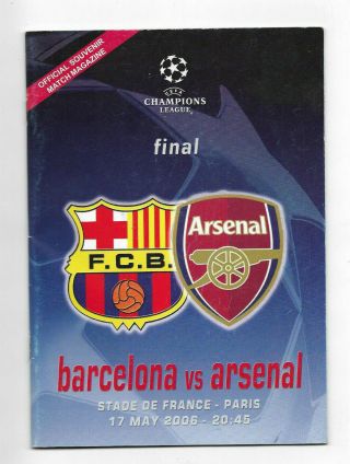 2006 Uefa Champions League Final - Fc Barcelona V.  Arsenal (rare 24 Page Pirate)