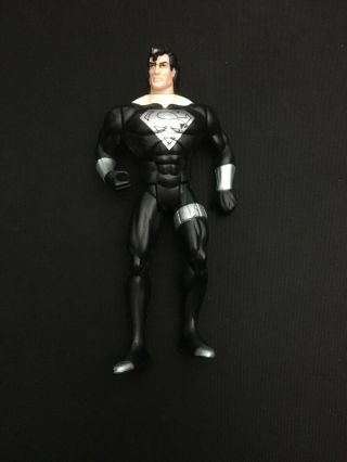 Man Of Steel Superman Action Figure Superman Black Suit Mattel Rare 1995 Dc