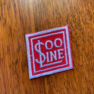 Vintage Soo Line Railroad Patch Sew On Patch Hat Jacket White/red Rare Train