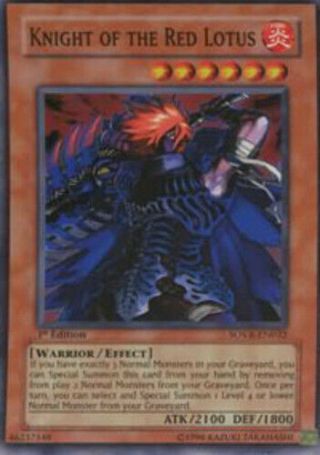 1x (ex) Knight Of The Red Lotus - Sovr - En032 - Rare - 1st Edition Yugioh