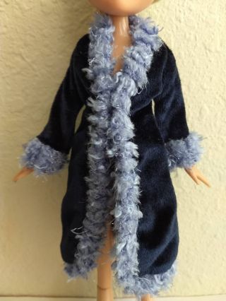 Bratz Girlz Girl Doll Clothes (meygan Funk N Glow) Navy Blue Long Coat Rare