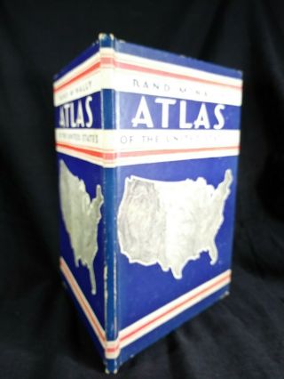 Rare 1935 Rand Mcnally Atlas Of The United States Color Maps Illustrated