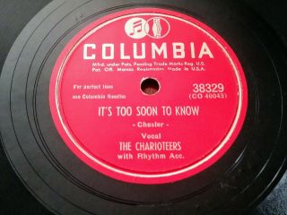 The Charioteers 2 Ultra Rare 10 " 78 Rpm Records 1940 & 1948 Gospel,  Pop,  R&b