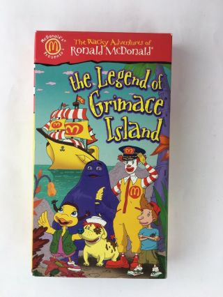 Vhs Rare The Wacky Adventures Of Ronald Mcdonald The Legend Of Grimace Island