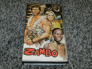 Rare Horror Vhs Zambo King Of The Jungle Video City Intl.  Greek Issue Movie