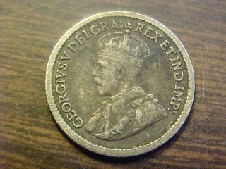 1915 Key Date Canada Five Cent Fine Rare Coin
