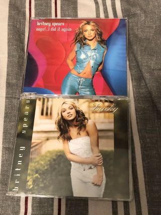 Britney Spears Cd Singles Oops & Lucky 2000 Rare