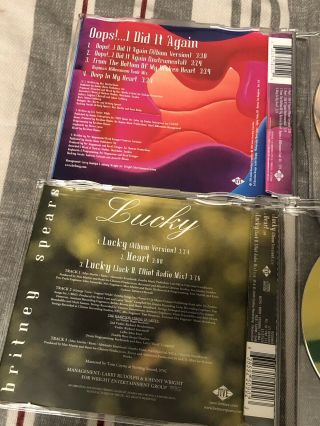 Britney Spears Cd Singles Oops & Lucky 2000 RARE 3