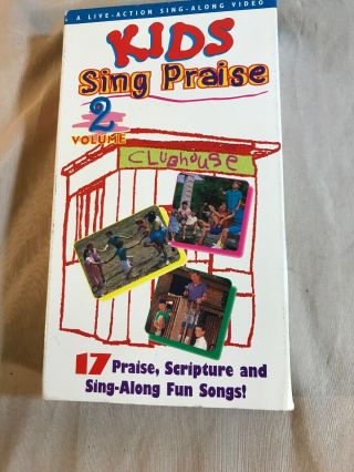 Vintage Kids Sing Praise - Volume 2 Brentwood Kids 17 Songs Rare Vhs Video