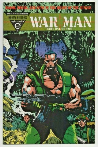 War Man 1 With Trading Cards Vfnm 9.  0 To Nm - 9.  2 Rare Epic 1993 Htf Now