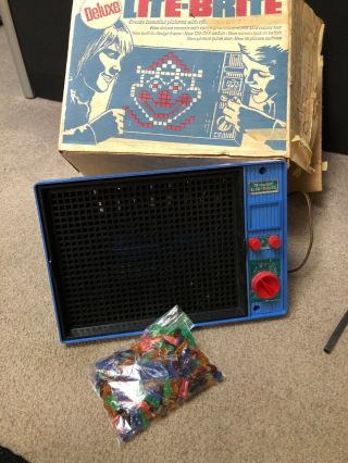 Rare Hasbro Lite Brite Deluxe - On/off Switch - Uses Square Pegs
