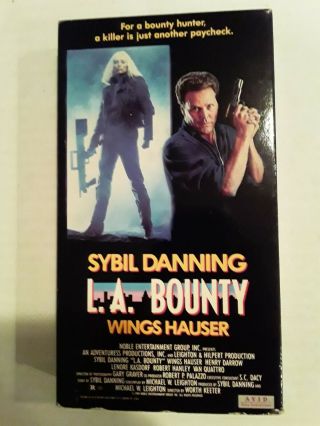 L.  A.  Bounty Vhs Rare Action Horror Oop Sleaze Sybil Danning Wings Hauser Avid