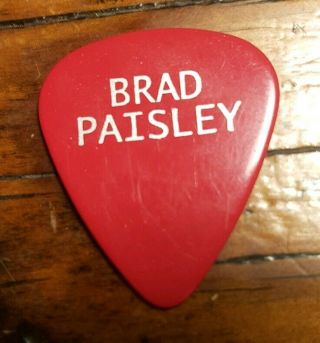 Guitar Pick - Brad Paisley - Real Custom Tour Guitar Pick Rare Red